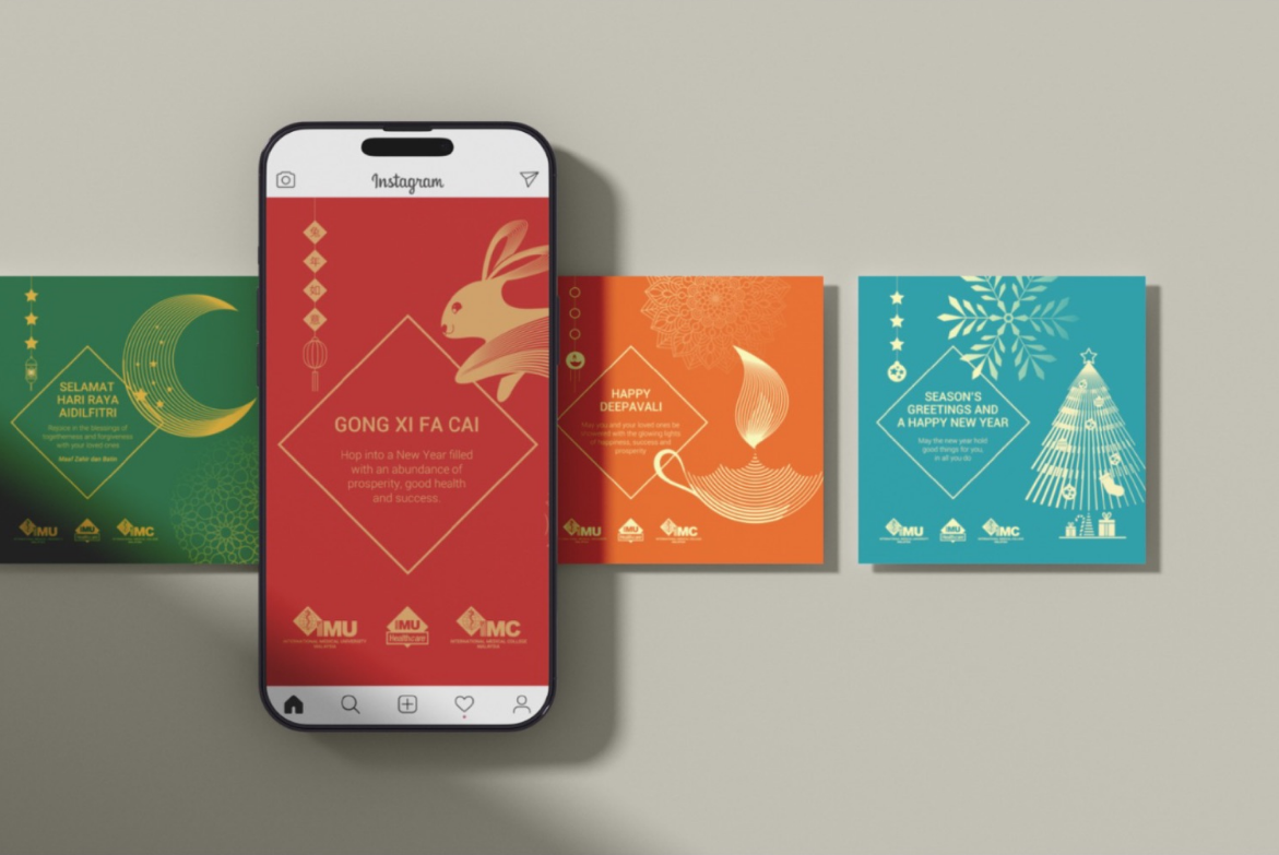 A festive mobile animation concept with illustrated panels