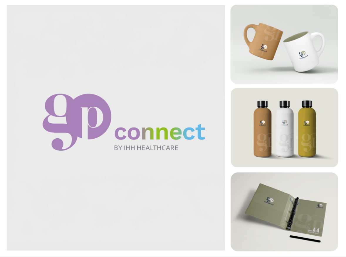 A brand identity system applied across products and stationery